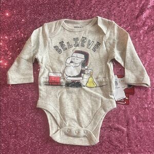 Peanuts “Believe” onesie